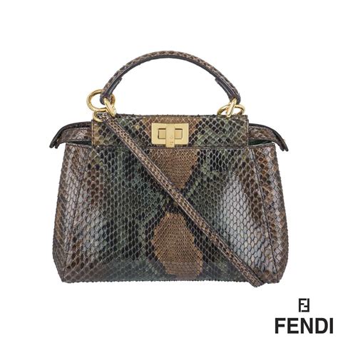 fendi mini peekaboo python|fendi peekaboo mini price.